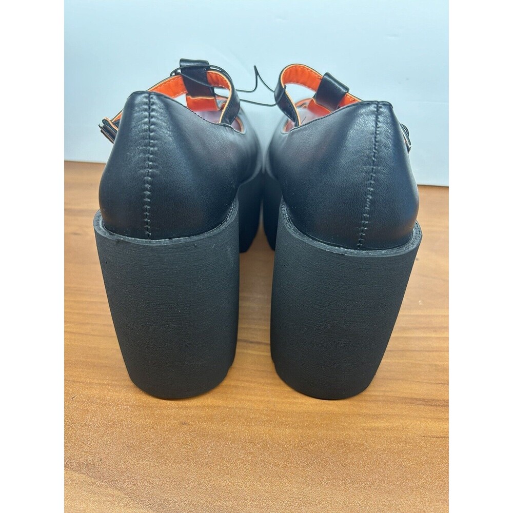 Pumpkin T-Strap Platform Mary Janes Shoes Size 8 Black New - Picture 7 of 12